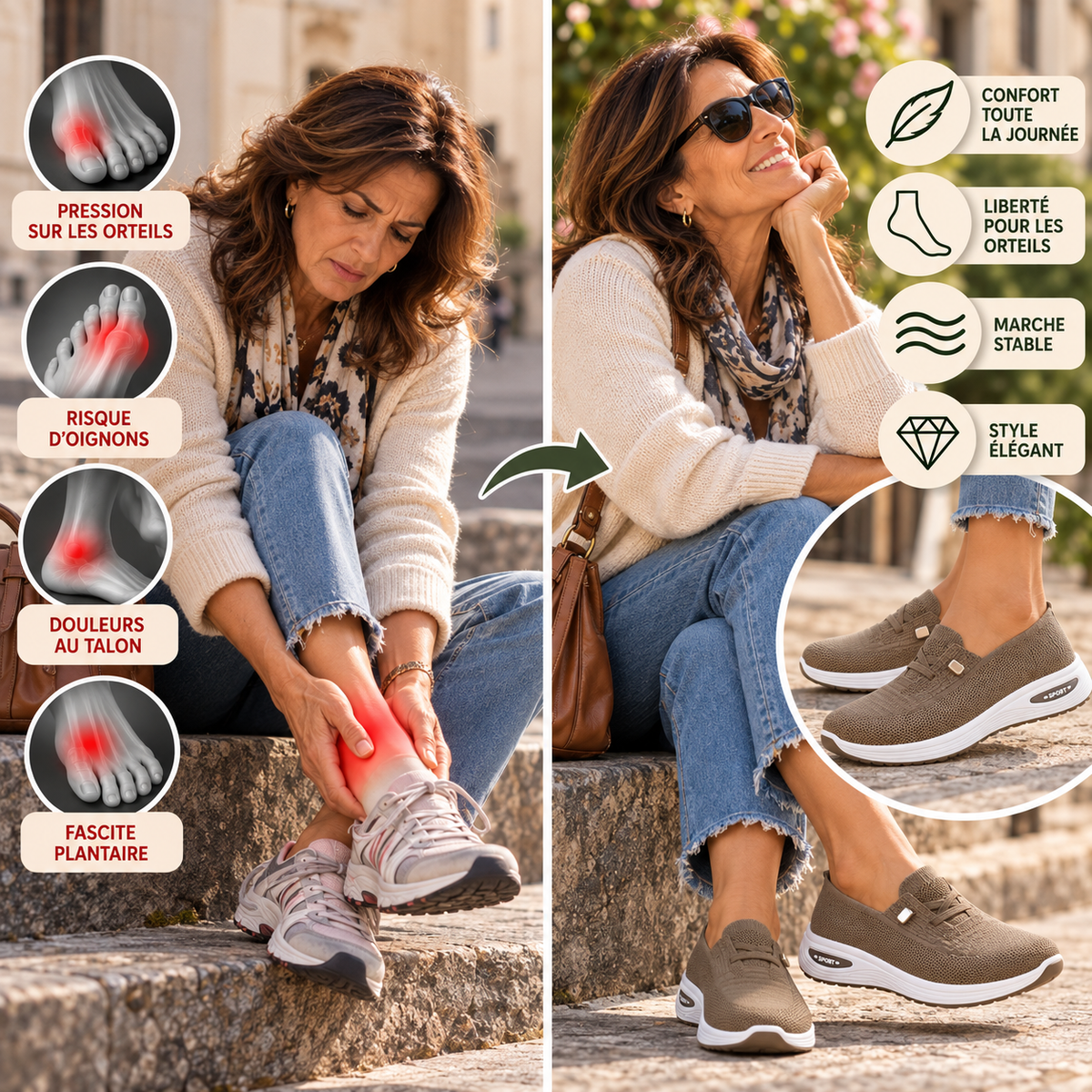 Célestine™ | Baskets respirantes, légères et confortables pour femme
