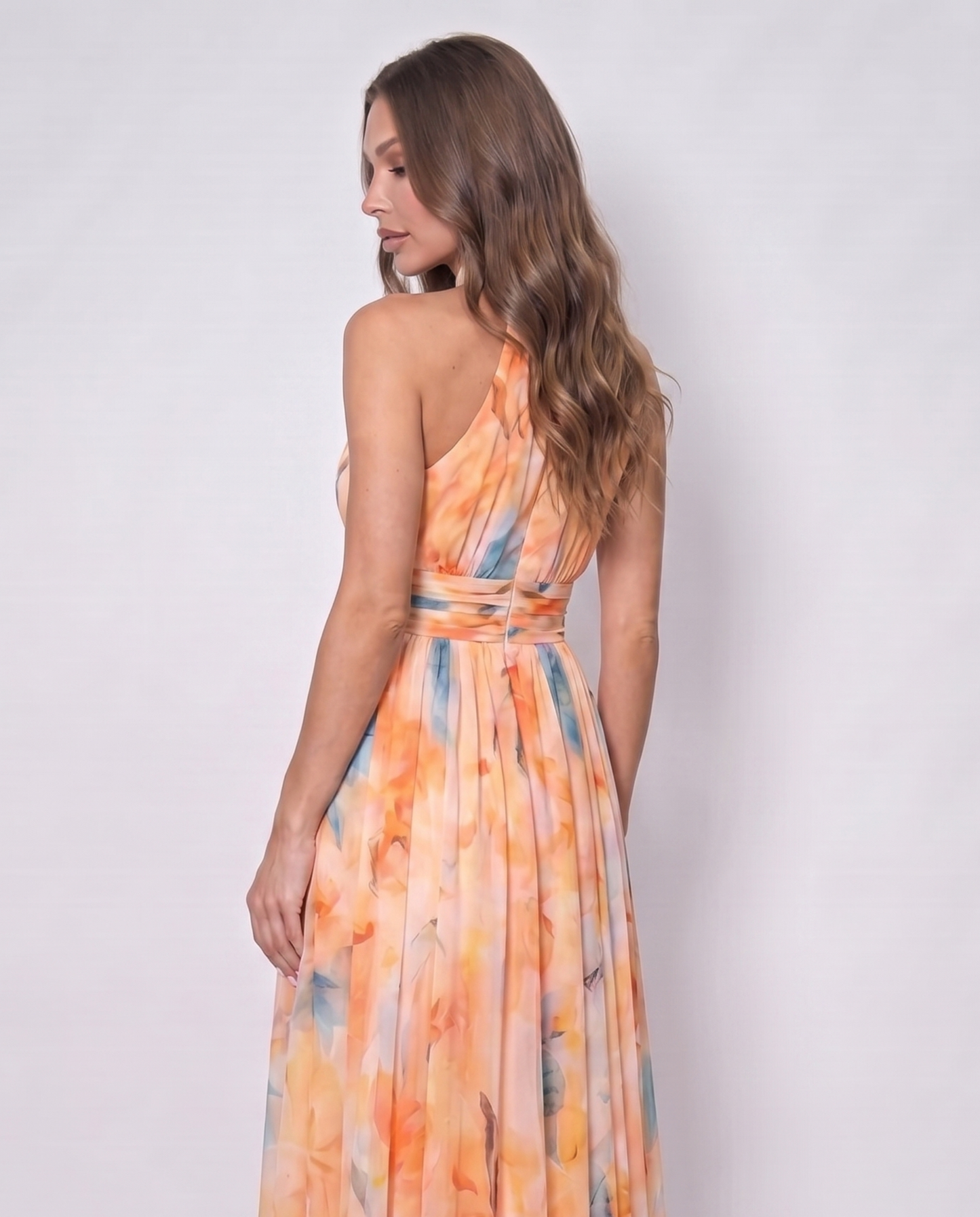 GISELLE | VESTIDO LARGO CON ESTAMPADO FLORAL