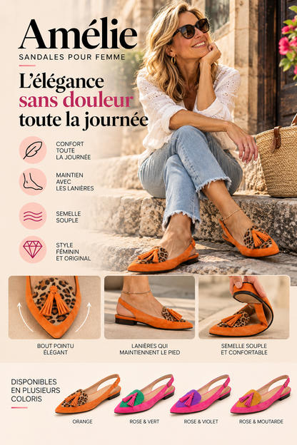 Amélie™ | Sandalias de Mujer con Tiras y Flecos