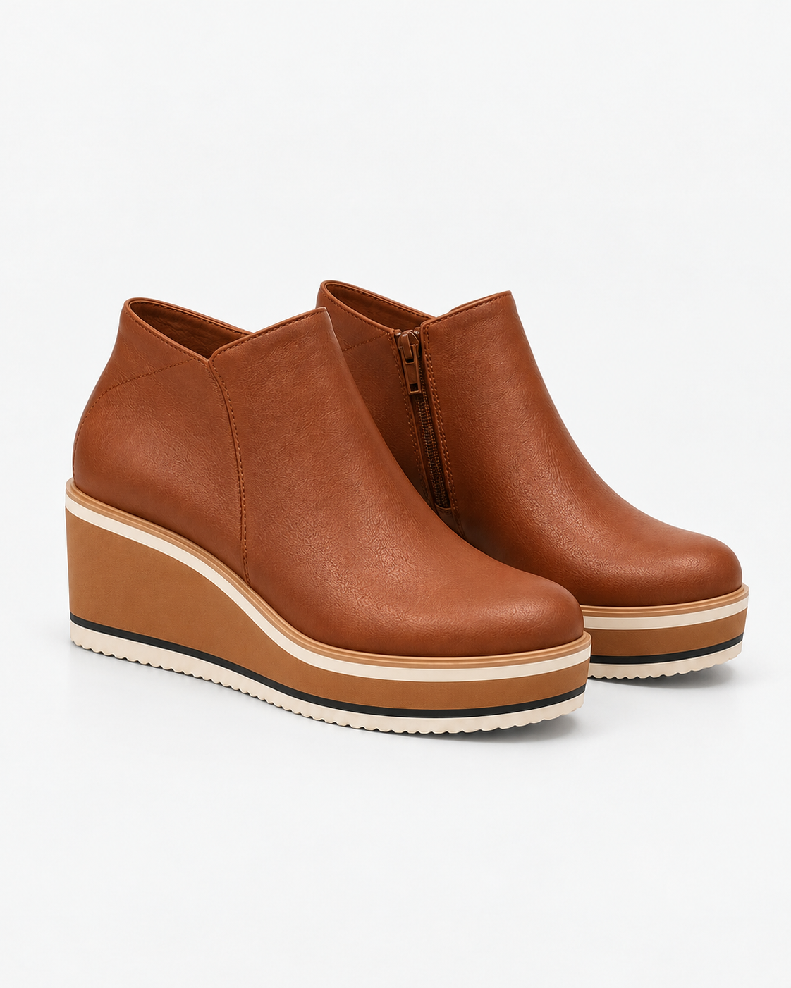 Coralie™ | Botines con plataforma y cremallera lateral