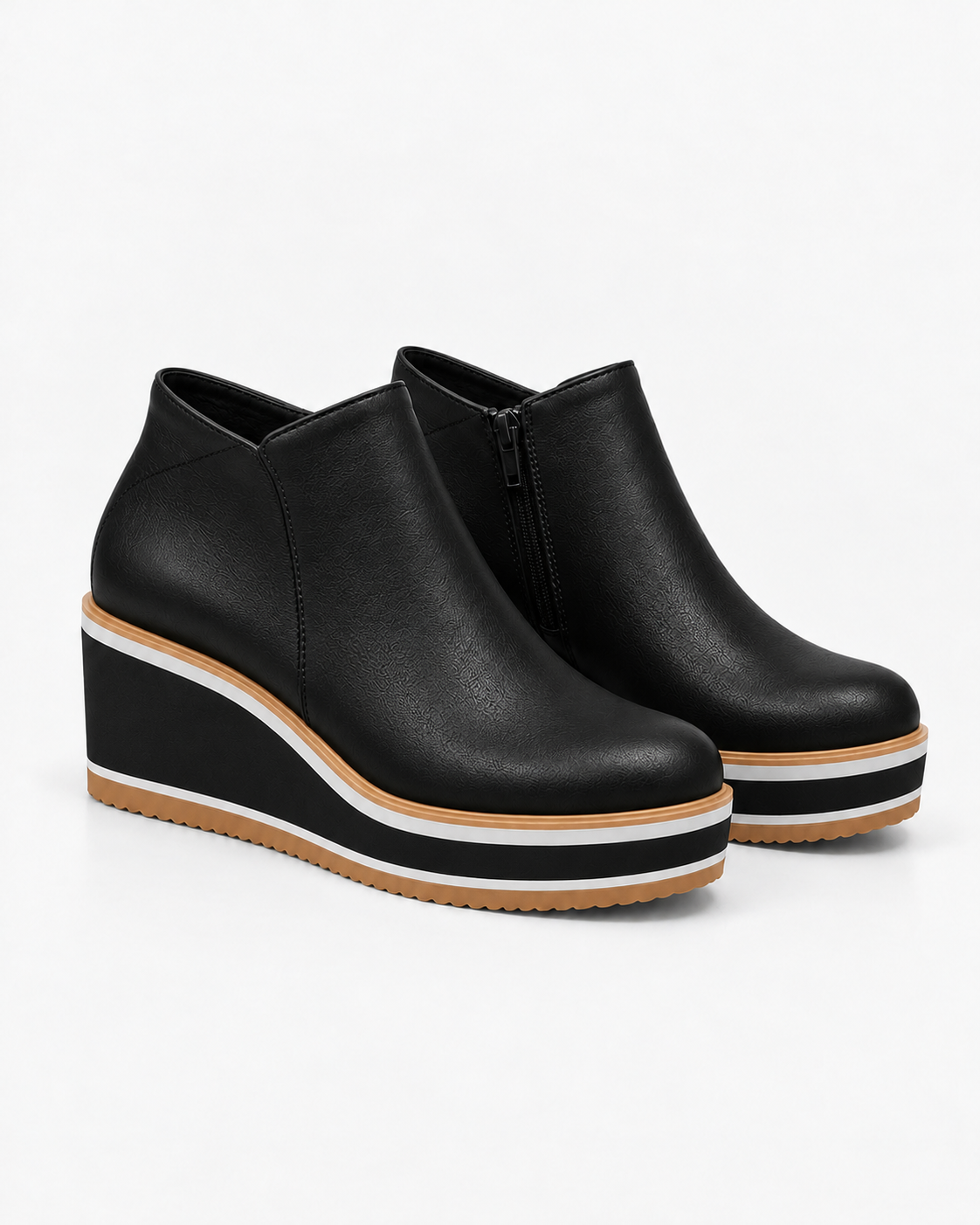 Coralie™ | Botines con plataforma y cremallera lateral