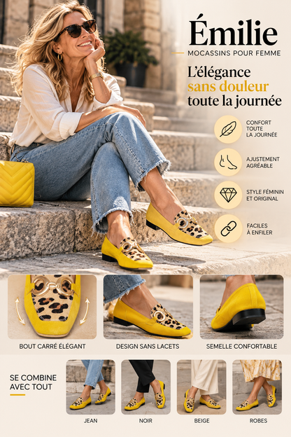 Émilie™ | Mocassins pour femme à imprimé animal