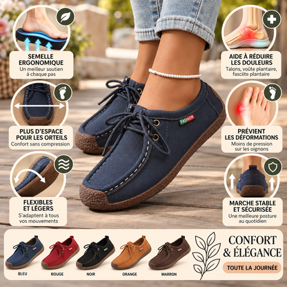 Sidonie™ | Mocassins à lacets, souples et confortables pour femme