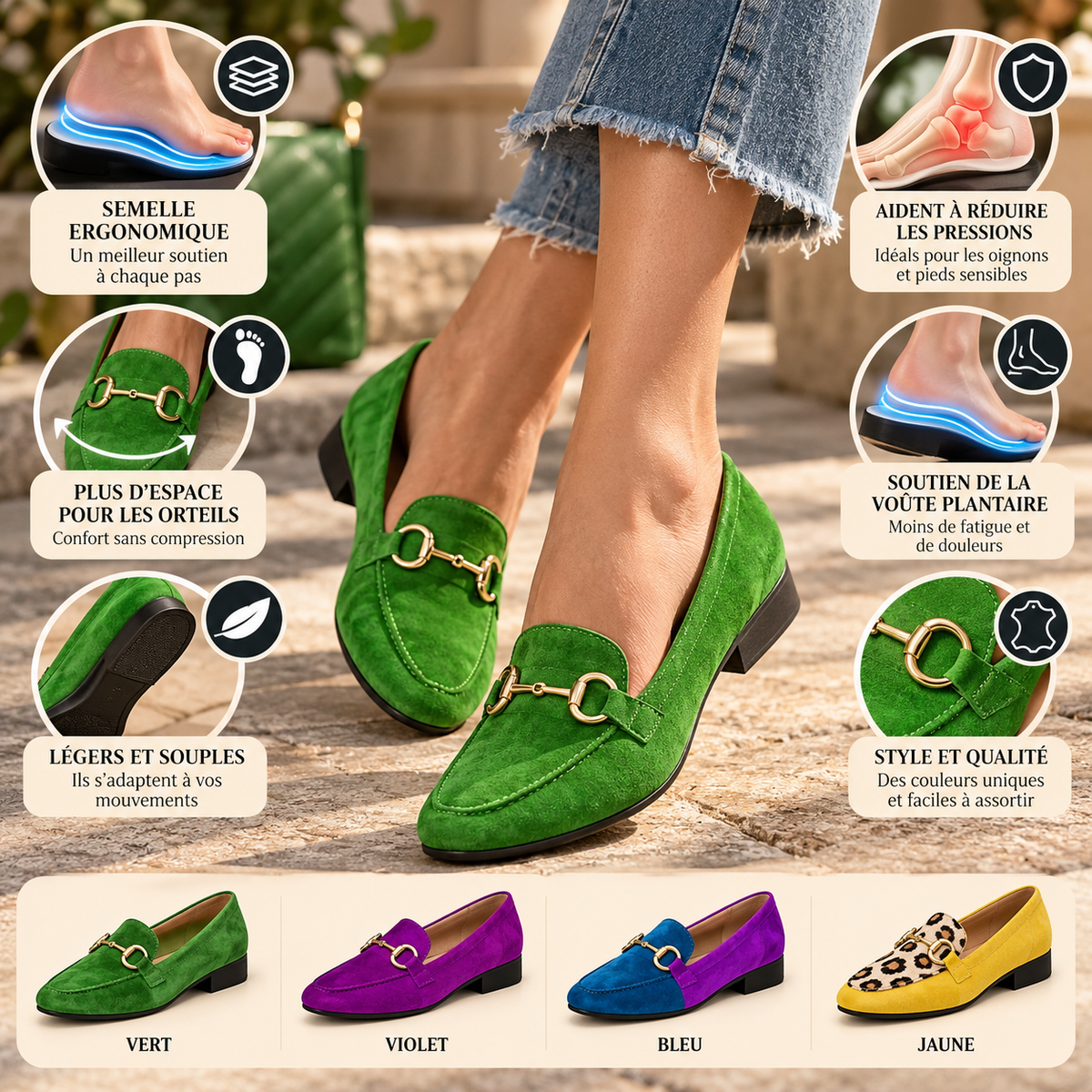 Marion™ | Mocasines para mujer en tonos morados