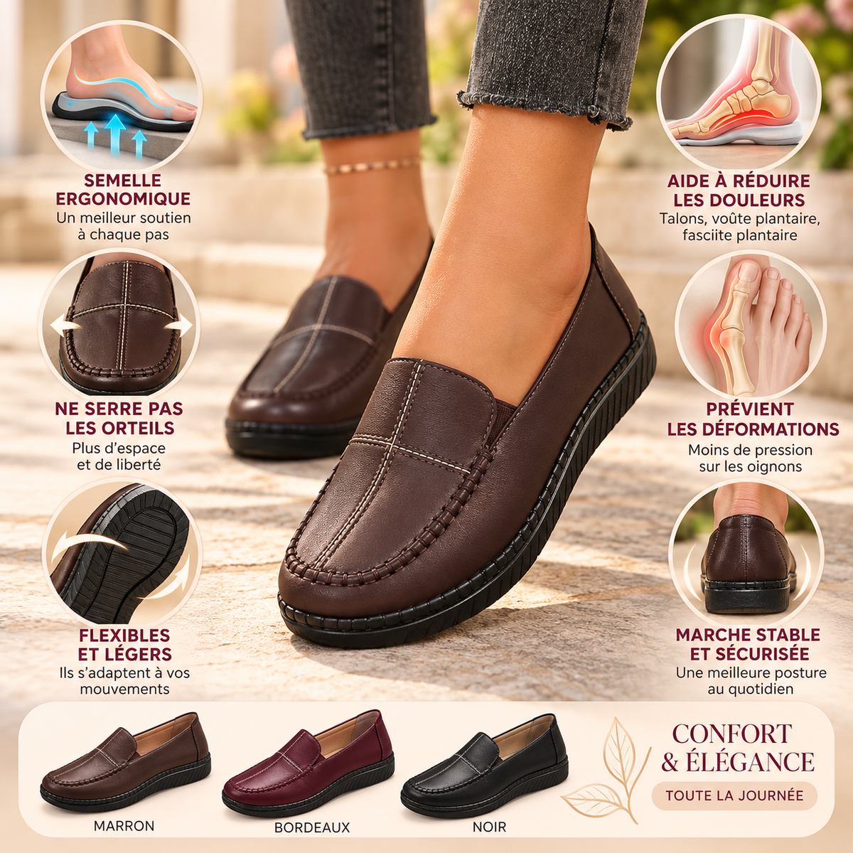 Capucine™ | Mocassins souples et confortables pour femme