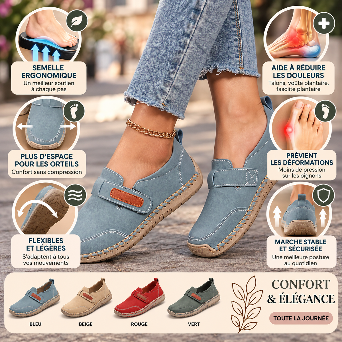 Apolline™ | Mocasines flexibles, ligeros y cómodos para mujer