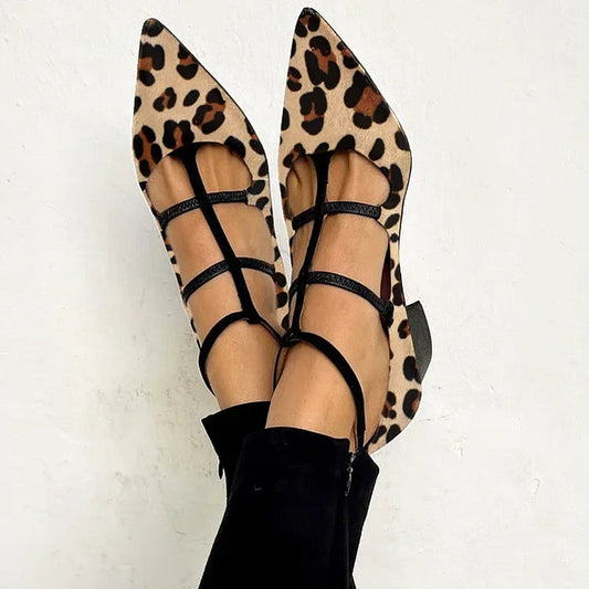 Lucie™ | Zapatos de tacón para mujer con correa de leopardo