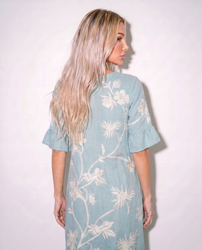 VESTIDO INFORMAL DE MUJER CON ESTAMPADO FLORAL