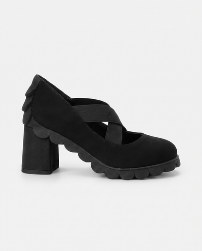 Lou™ | Chaussures pour femme à plateforme, bout rond, bride croisée et talon épais
