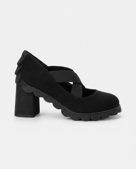 Lou™ | Chaussures pour femme à plateforme, bout rond, bride croisée et talon épais