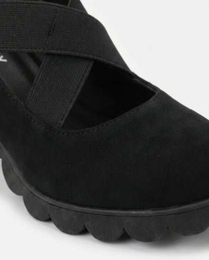 Lou™ | Chaussures pour femme à plateforme, bout rond, bride croisée et talon épais