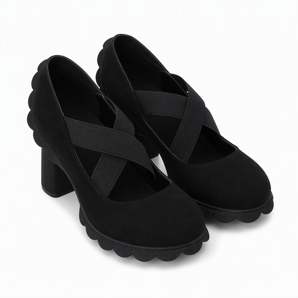 Lou™ | Chaussures pour femme à plateforme, bout rond, bride croisée et talon épais